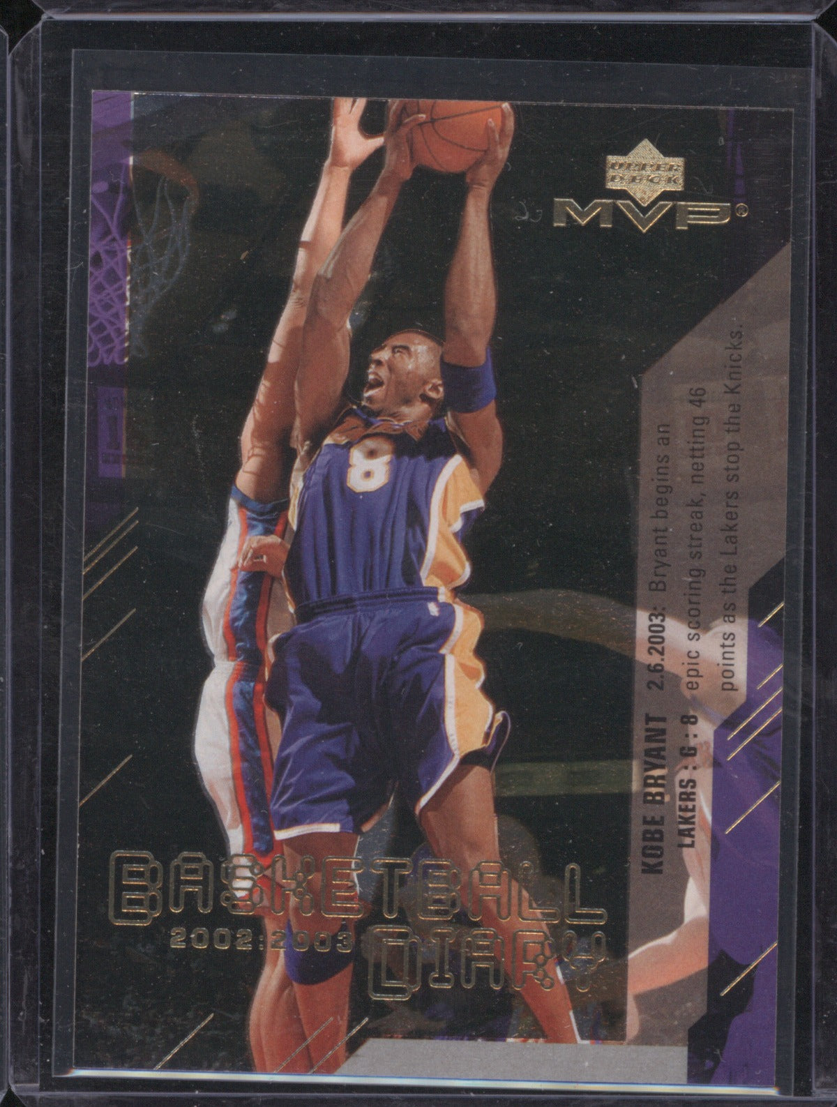 Kobe Bryant 2003 Upper Deck MVP BD8 Basketball Diary