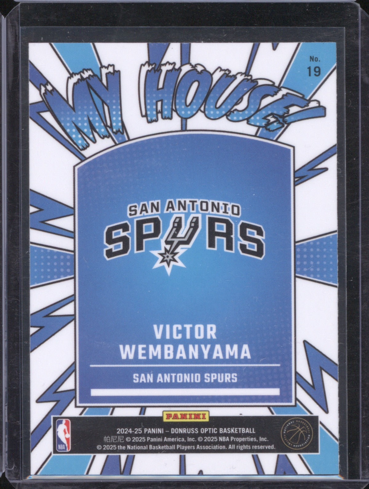 2024 Panini Donruss Optic Victor Wembanyama #19 My House