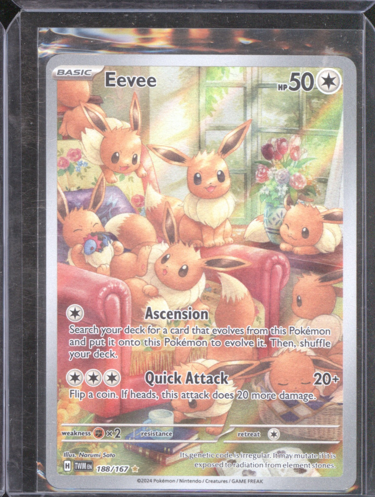 2024 Pokémon Twilight Masquerade Eevee 188/167 Illustration Rare
