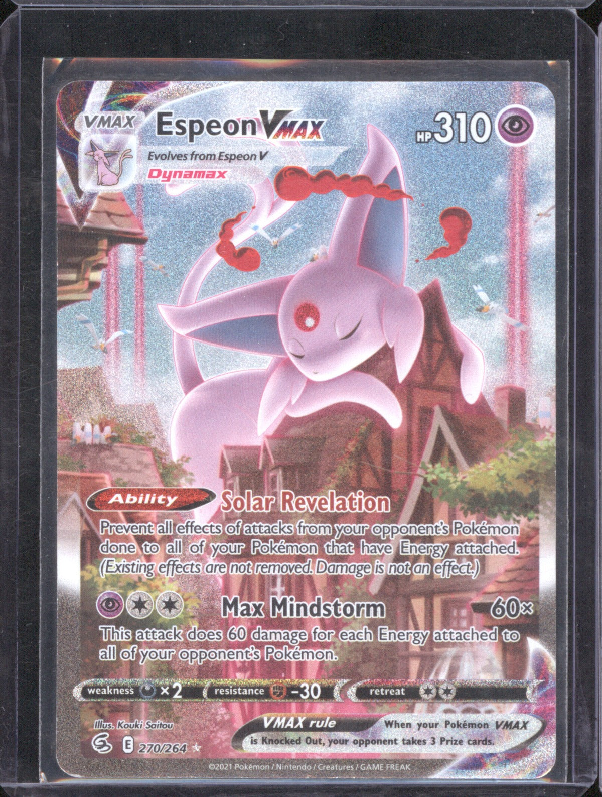 2021 Pokémon Fusion Strike Espeon VMAX 270/264 Alternate Art Secret Rare