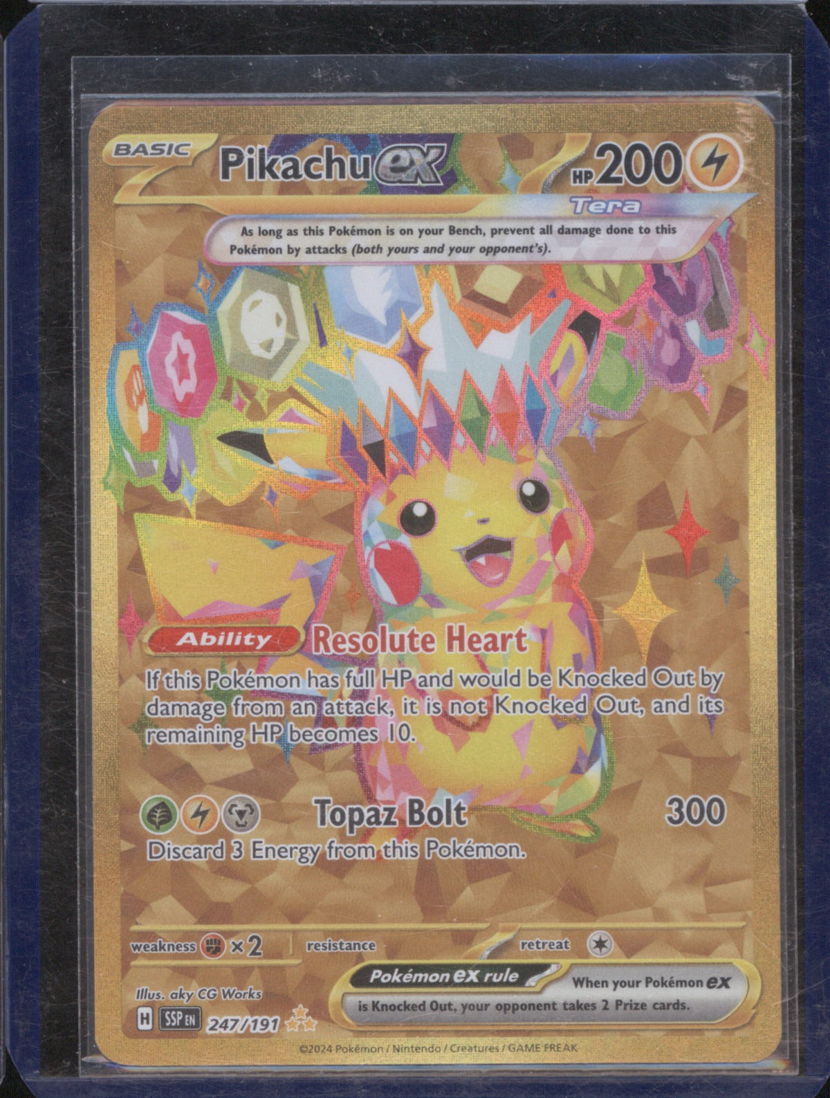 2024 Pokémon Surging Sparks Pikachu ex 247/191 Hyper Rare