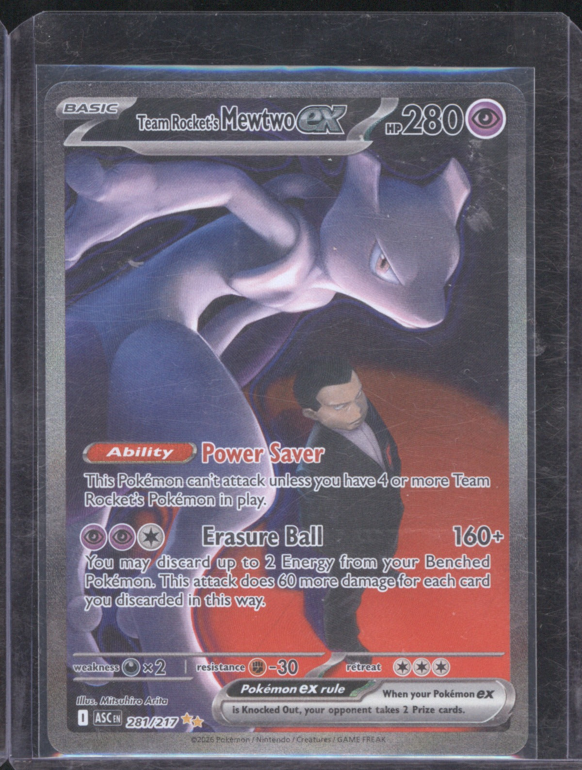 2026 Pokémon Ascended Heroes Team Rocket's Mewtwo ex 281/217