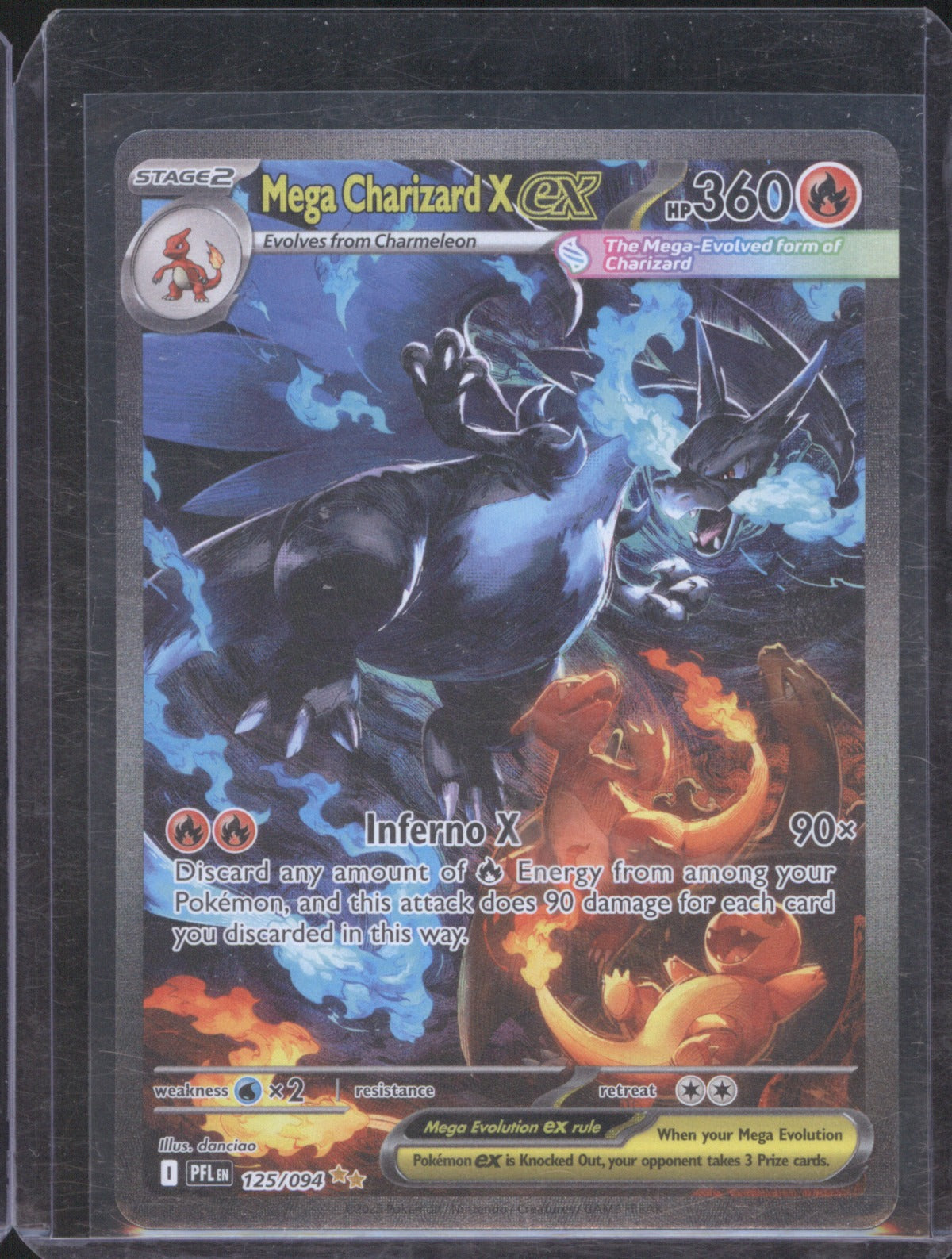 2025 Pokémon Phantasmal Flames Mega Charizard X ex 125/094