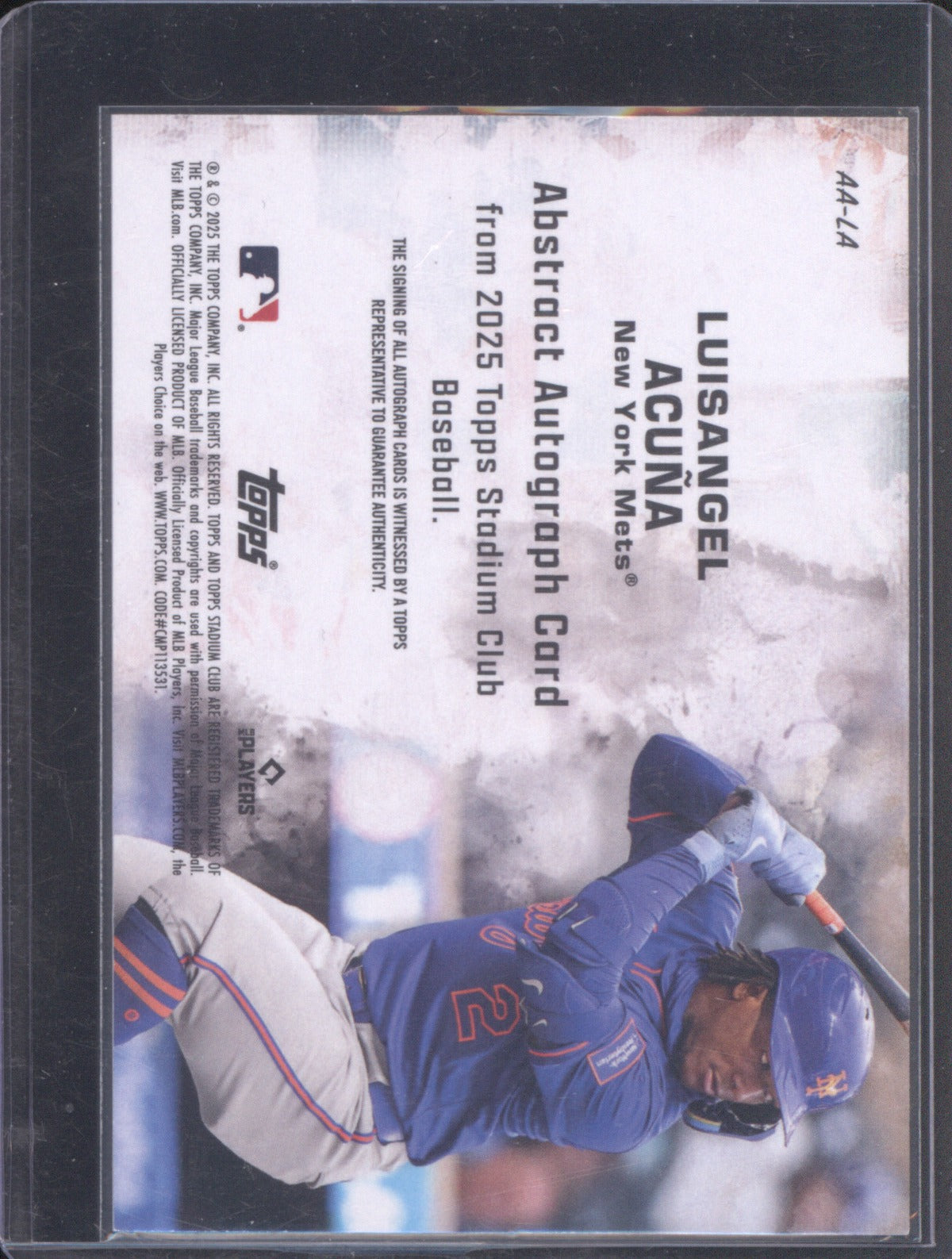 Luisangel Acuña 2025 Topps Stadium Club AA-LA Abstract Autograph Abstract /75