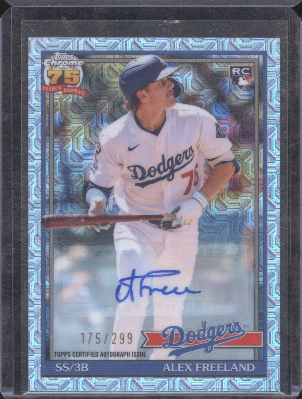 2026 Topps Series 1 Alex Freeland 1991 Chrome Auto Silver Pack Mojo /299 RC
