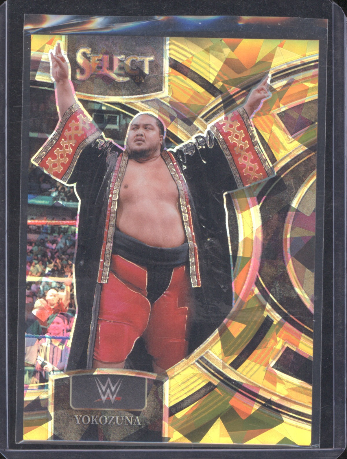 Yokozuna 2024 Panini Select WWE 188 Premier Level Gold Ice /10