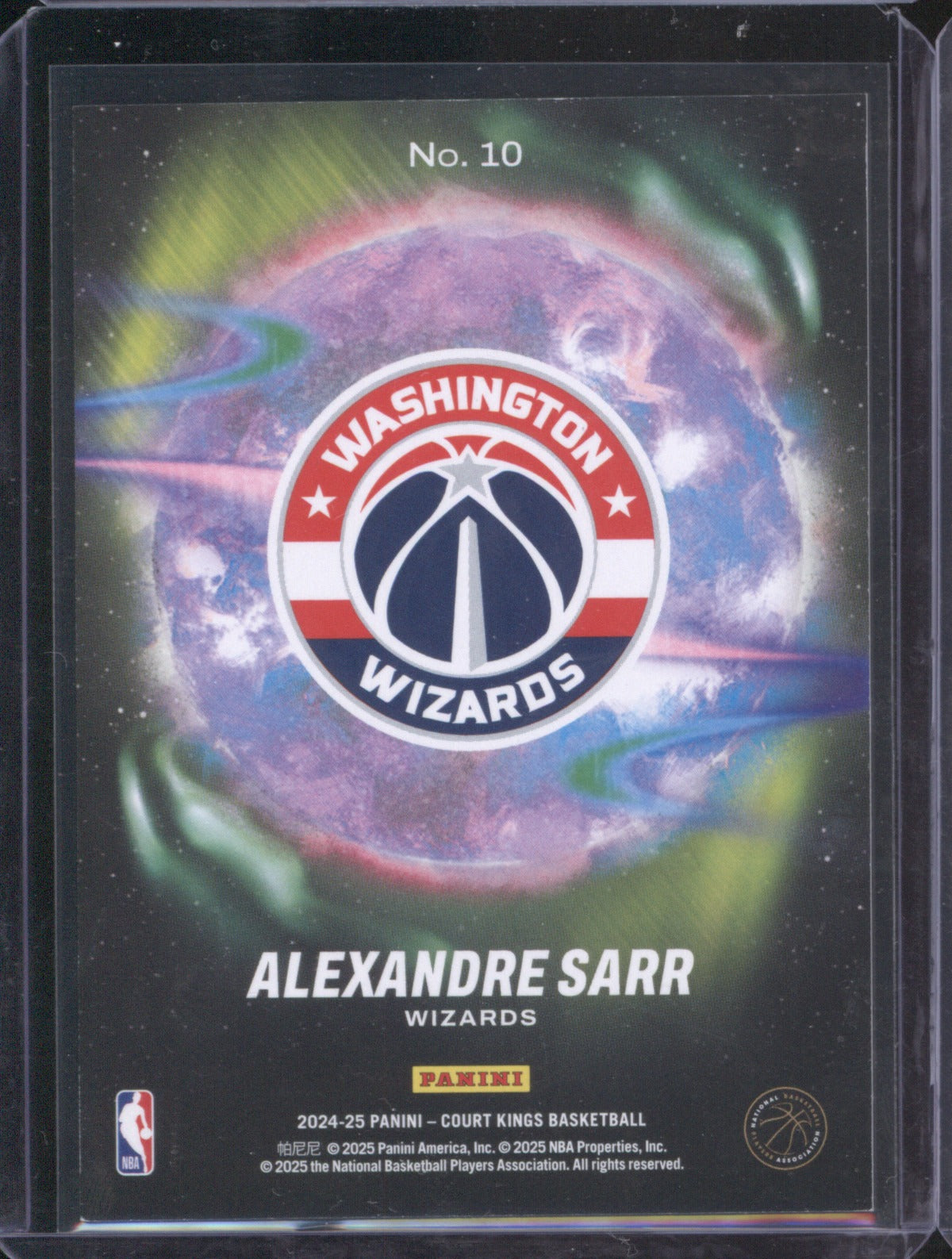 Alexandre Sarr 2024 Panini Court Kings #10 Aurora Rookie