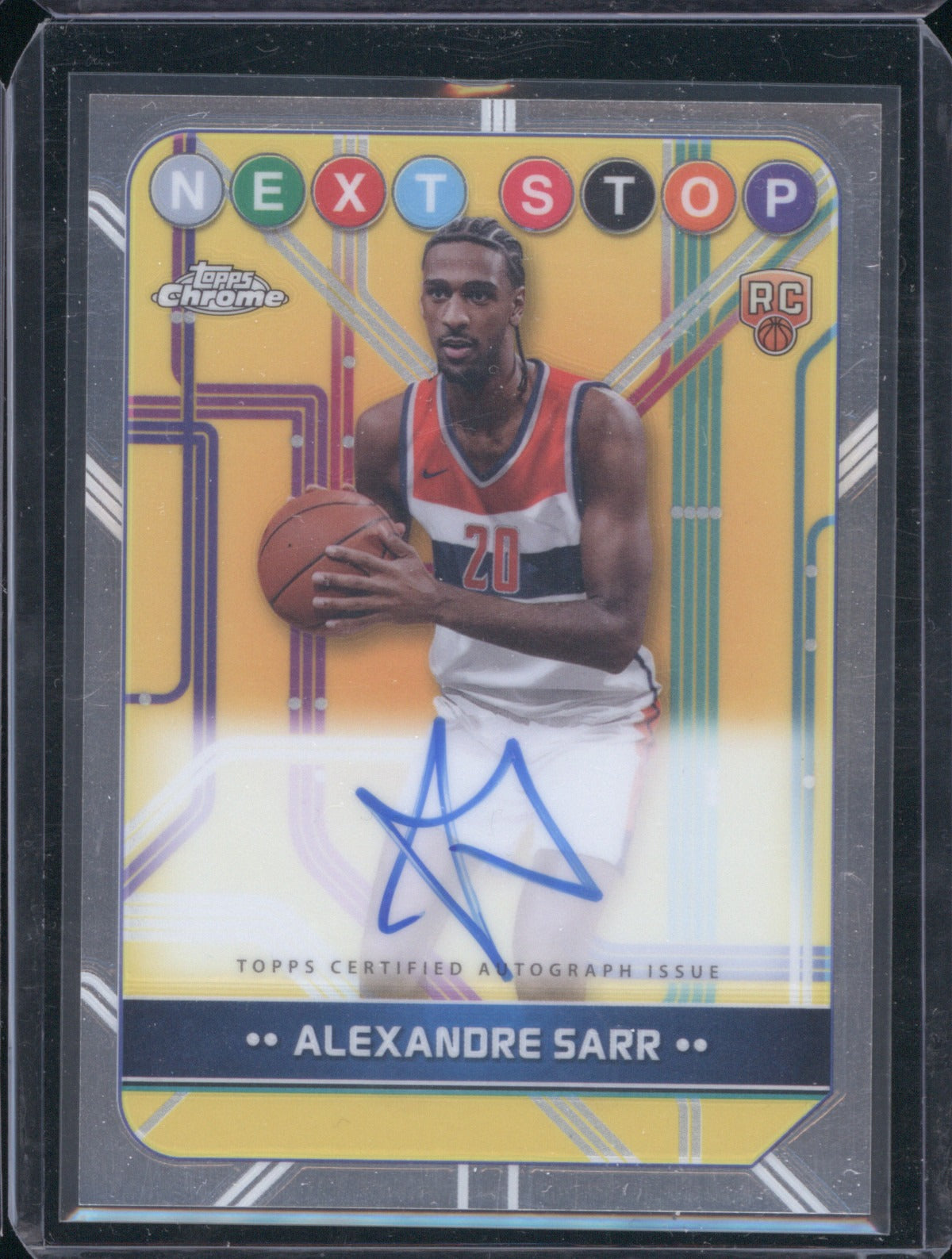 2024-25 Topps Chrome NSS-AS Alexandre Sarr Next Stop Signature Auto RC
