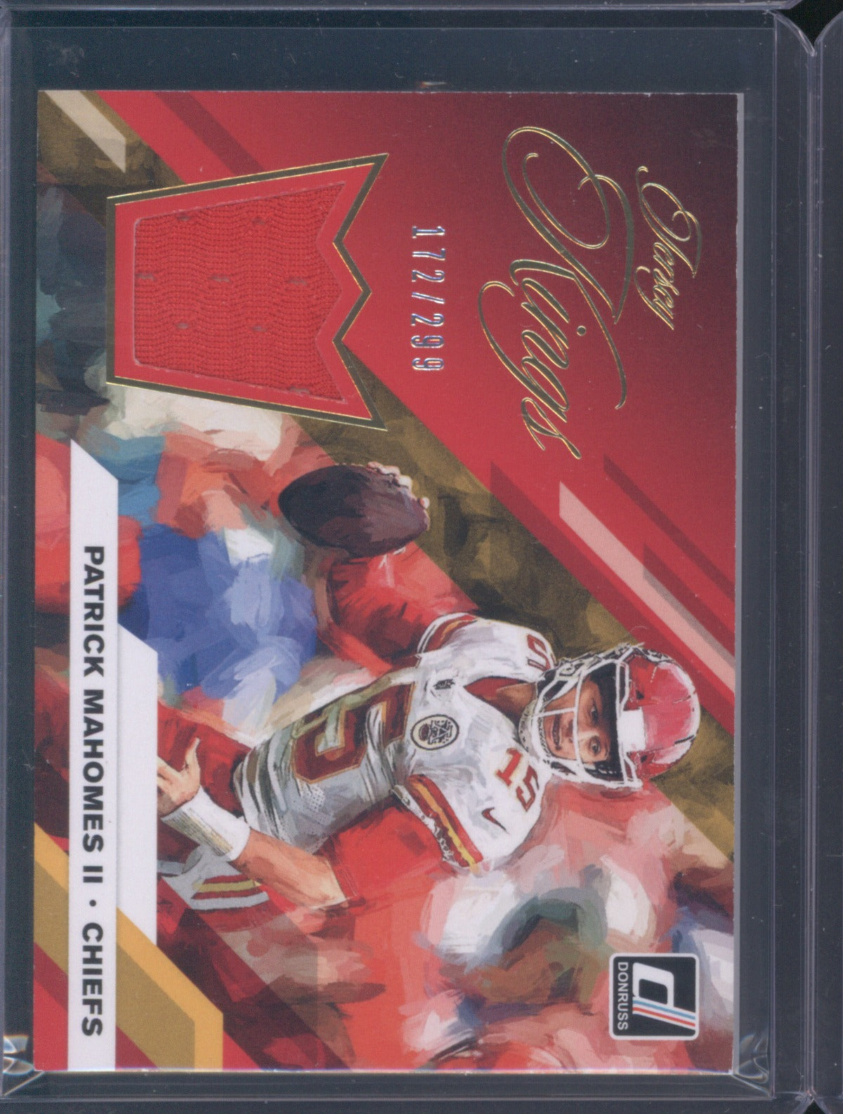 Patrick Mahomes II 2019 Donruss JK-16 Jersey Kings 172/299 Relic
