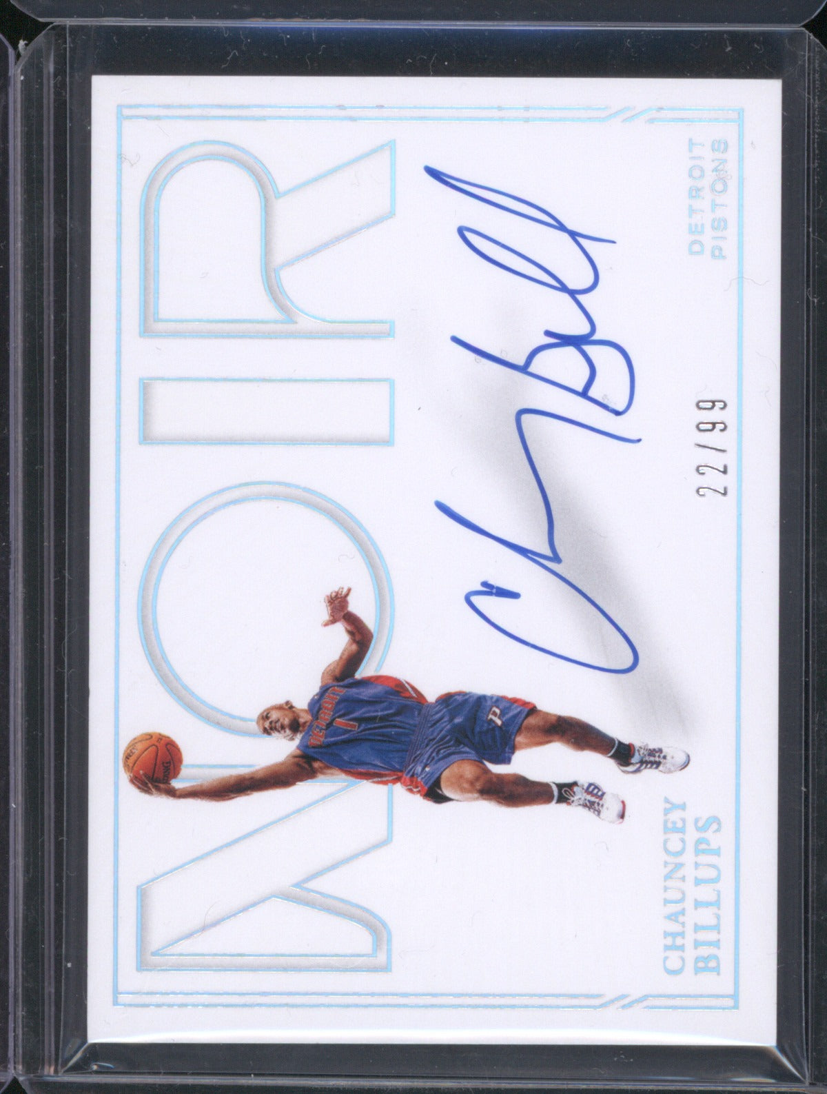 Chauncey Billups 2020-21 Panini Noir SHA-CBL Shadow Signature Auto 22/99