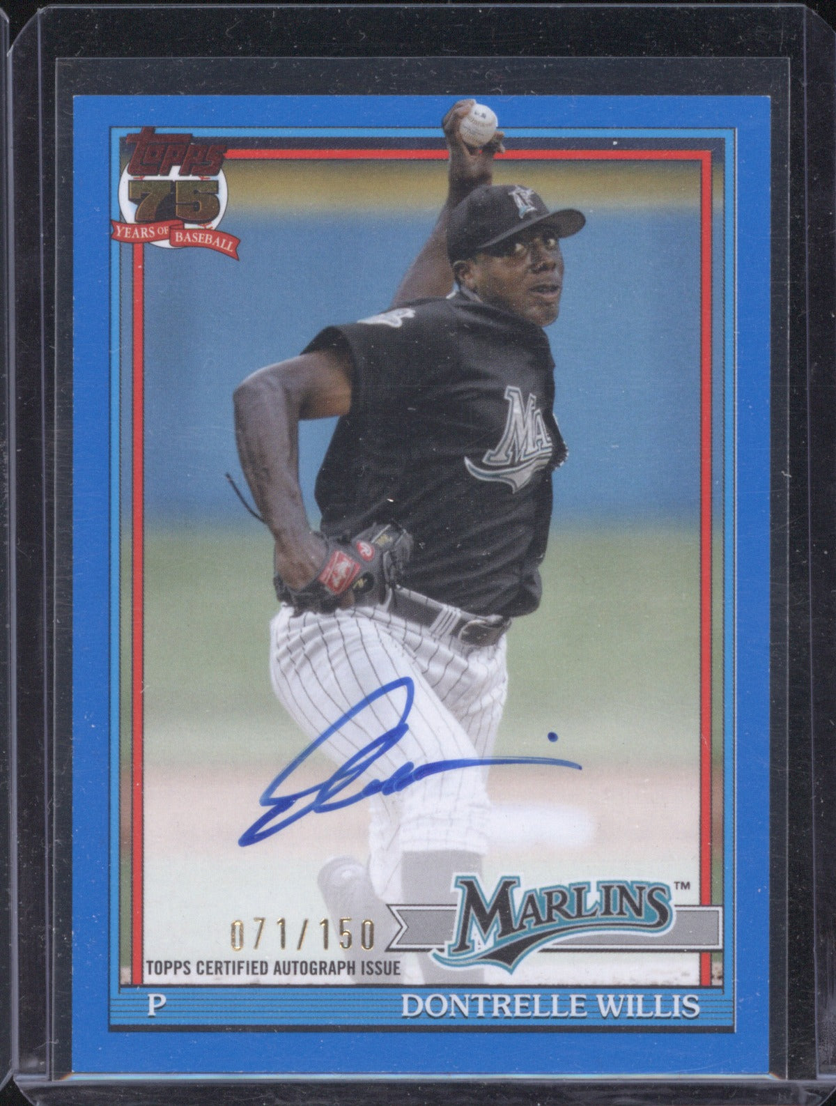 Dontrelle Willis 2026 Topps Series 1 91A-DON 1991 Auto Blue 71/150