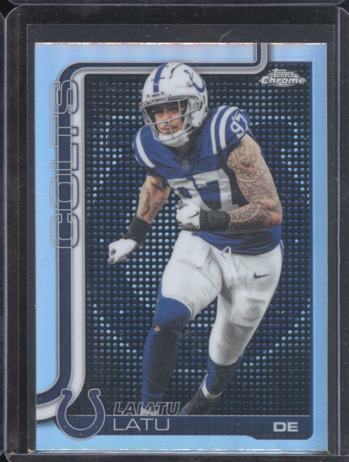 Laitu Latu 2025 Topps Chrome Football 128 Lightboard Logo Variation