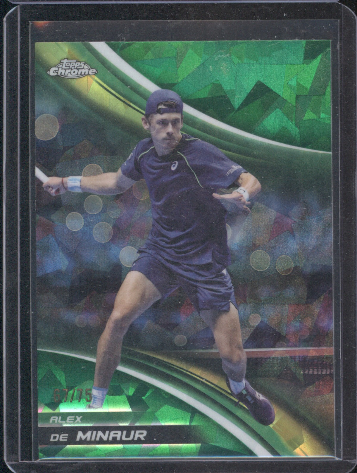 Alex De Minaur 2025 Topps Chrome Sapphire Tennis 12 Green