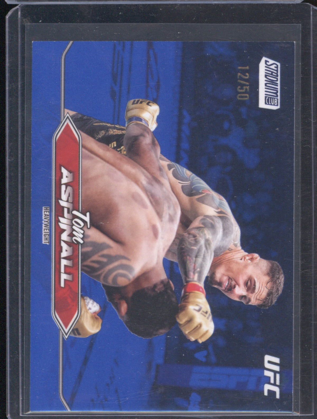 Tom Aspinall 2025 Topps Stadium Club UFC 8 Blue 12/50