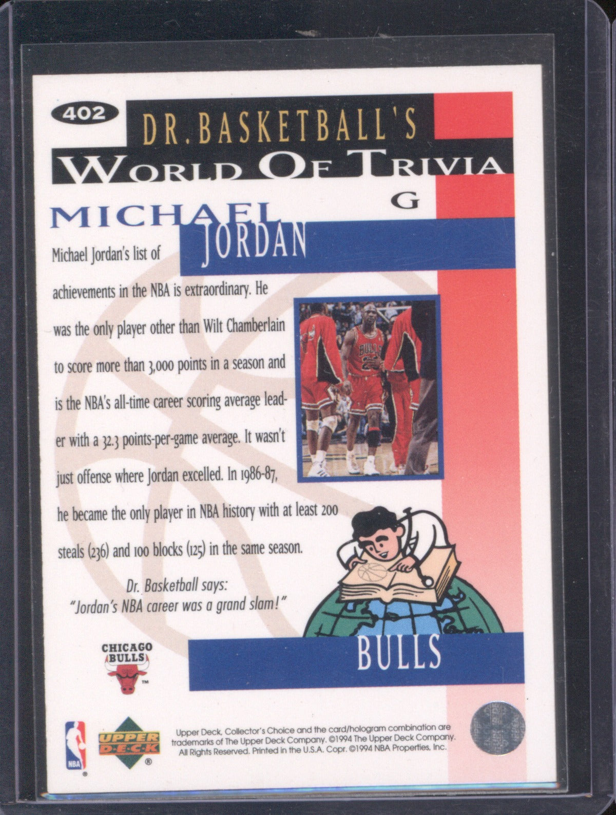 Michael Jordan 1994-95 Upper Deck Collector's Choice 402 World Gold Signature