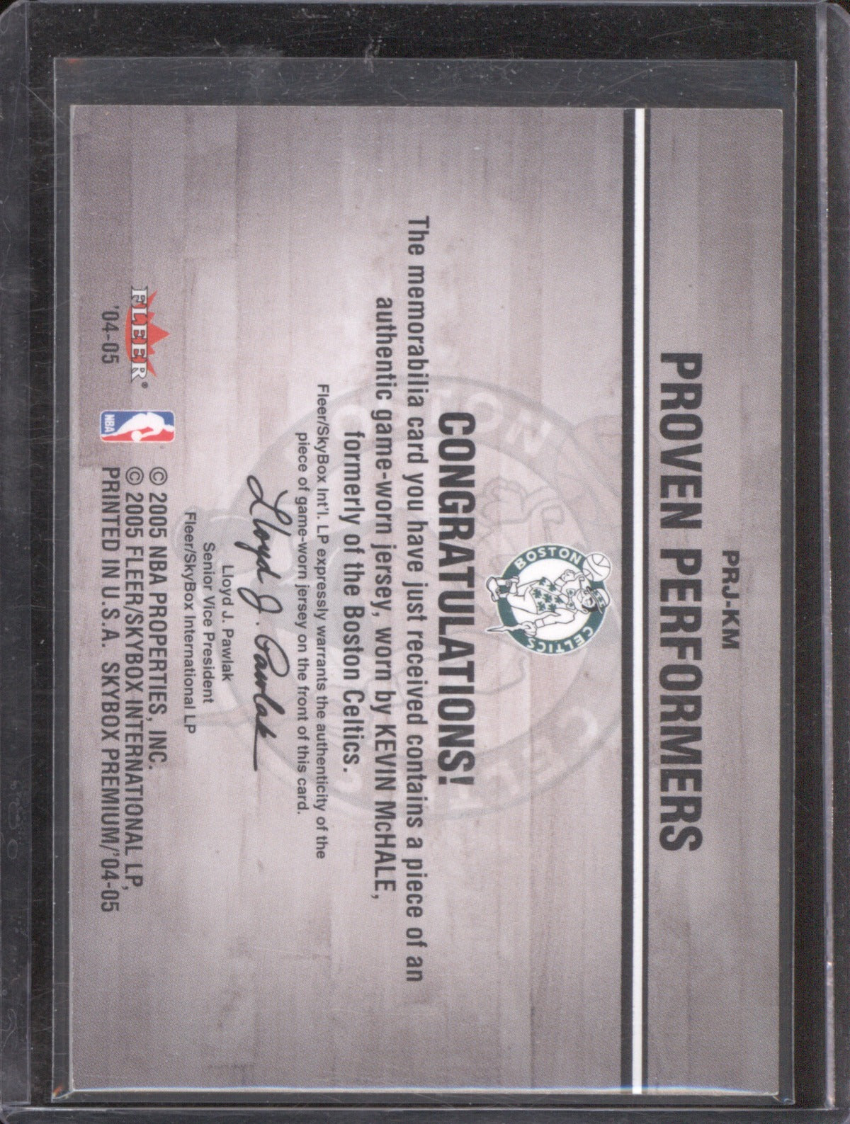 Kevin McHale 2004 Skybox Premium PRJ-KM Proven Performers /75