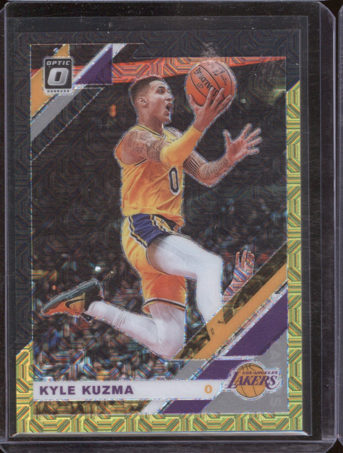 Kyle Kuzma 2019 Donruss Optic #80 Black Gold /8 Lakers