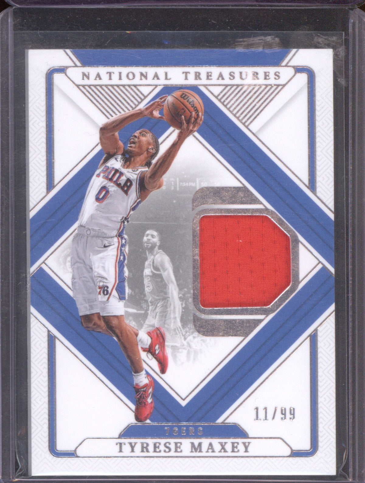 Tyrese Maxey 2024 Panini National Treasures Threads Patch #TT-MAX /99 76ers