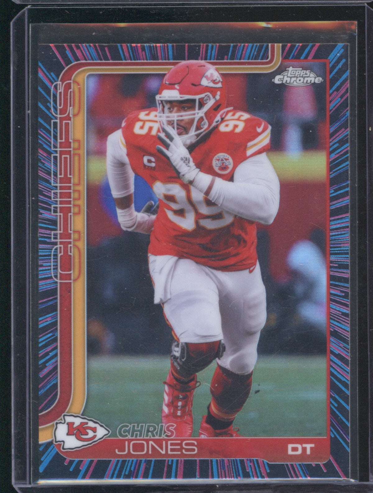 Chris Jones 2025 Topps Chrome Football 153 Neon Pulse