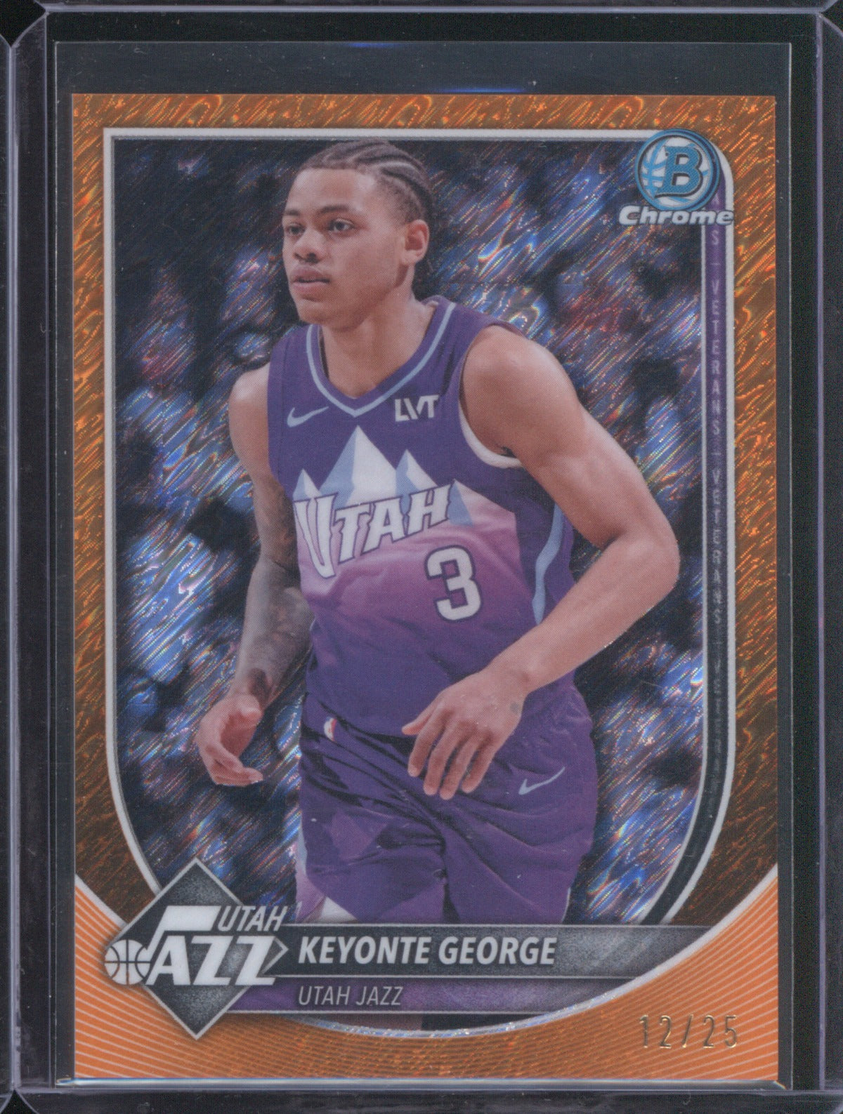 Keyonte George 2025-26 Bowman Chrome BCV-189 Keyonte George Orange Shimmer /25
