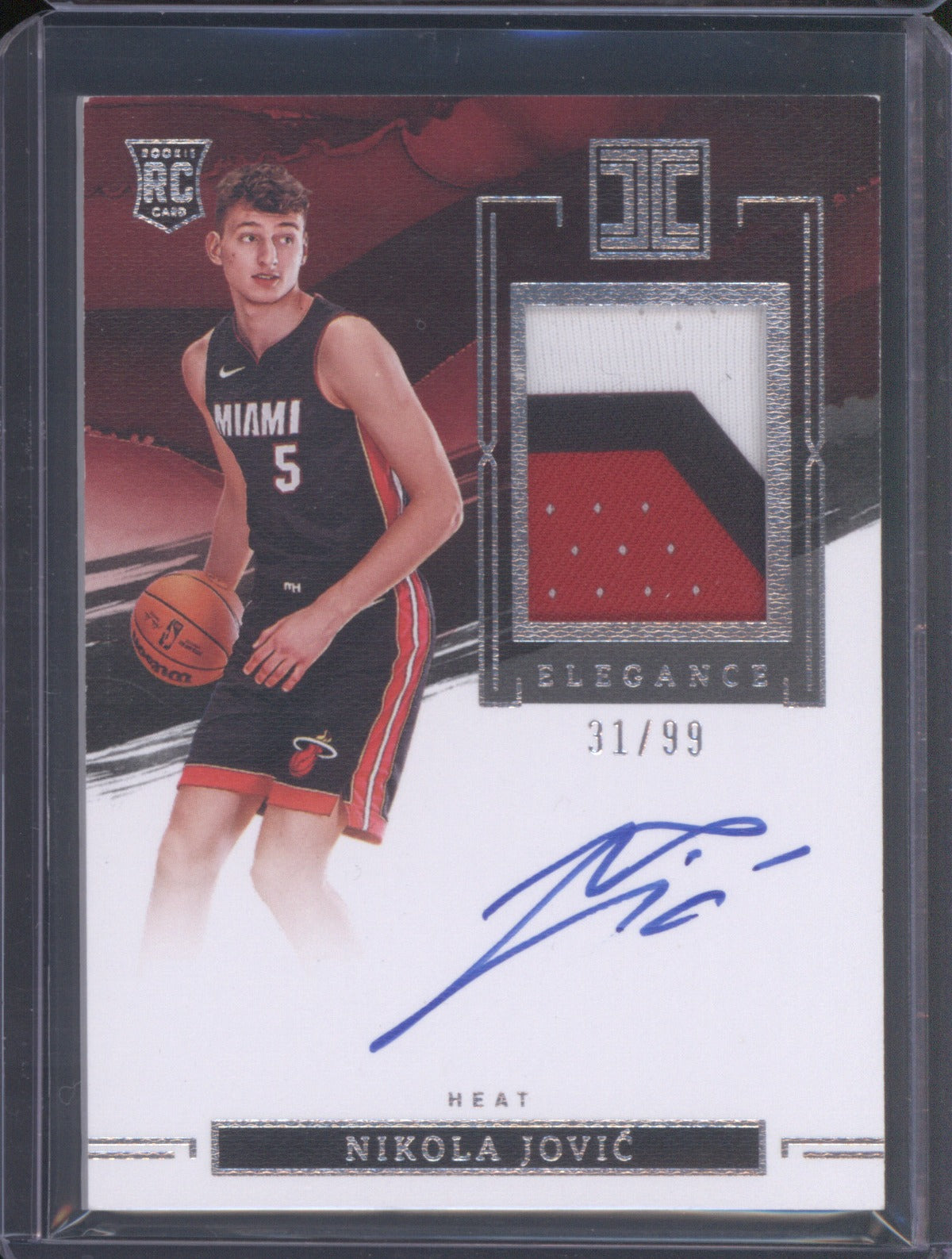 Nikola Jovic 2022/23 Panini Impeccable 127 Rookie Patch Auto RC
