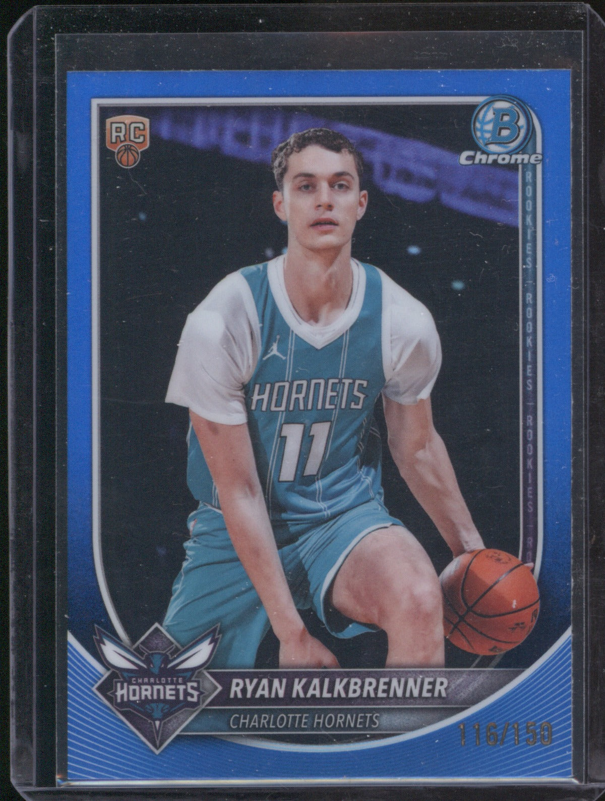 Ryan Kalkbrenner 2025/26 Bowman BCV-34 Chrome Blue Refractor RC 116/150