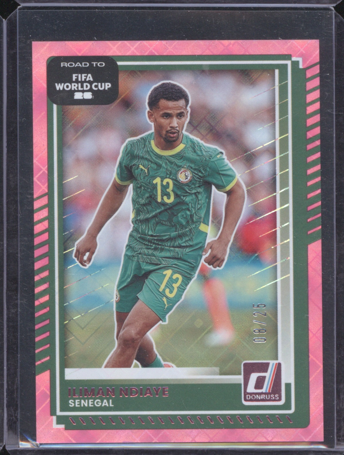 Iliman Ndiaye 2025-26 Donruss Road to FIFA World Cup #5 Senegal Pink /25