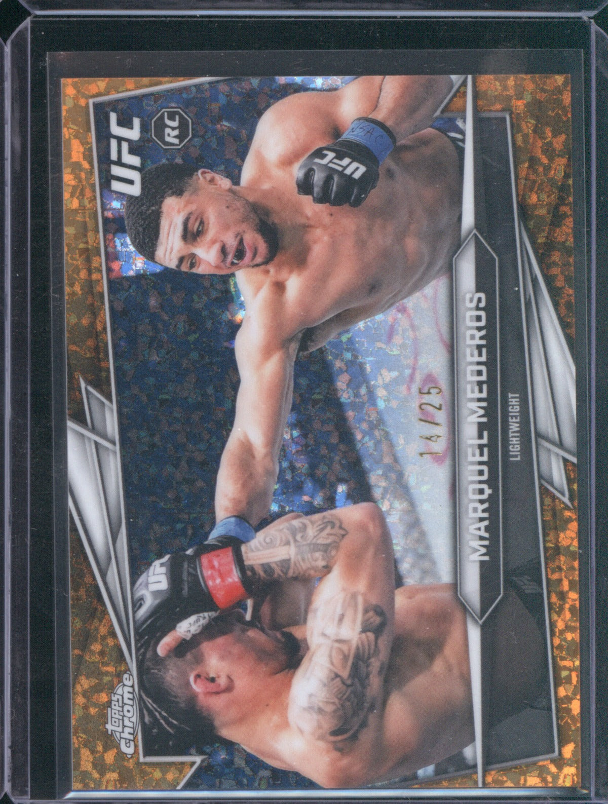2026 Topps Chrome UFC Marquel Mederos #168 Orange Mini Diamonds /25