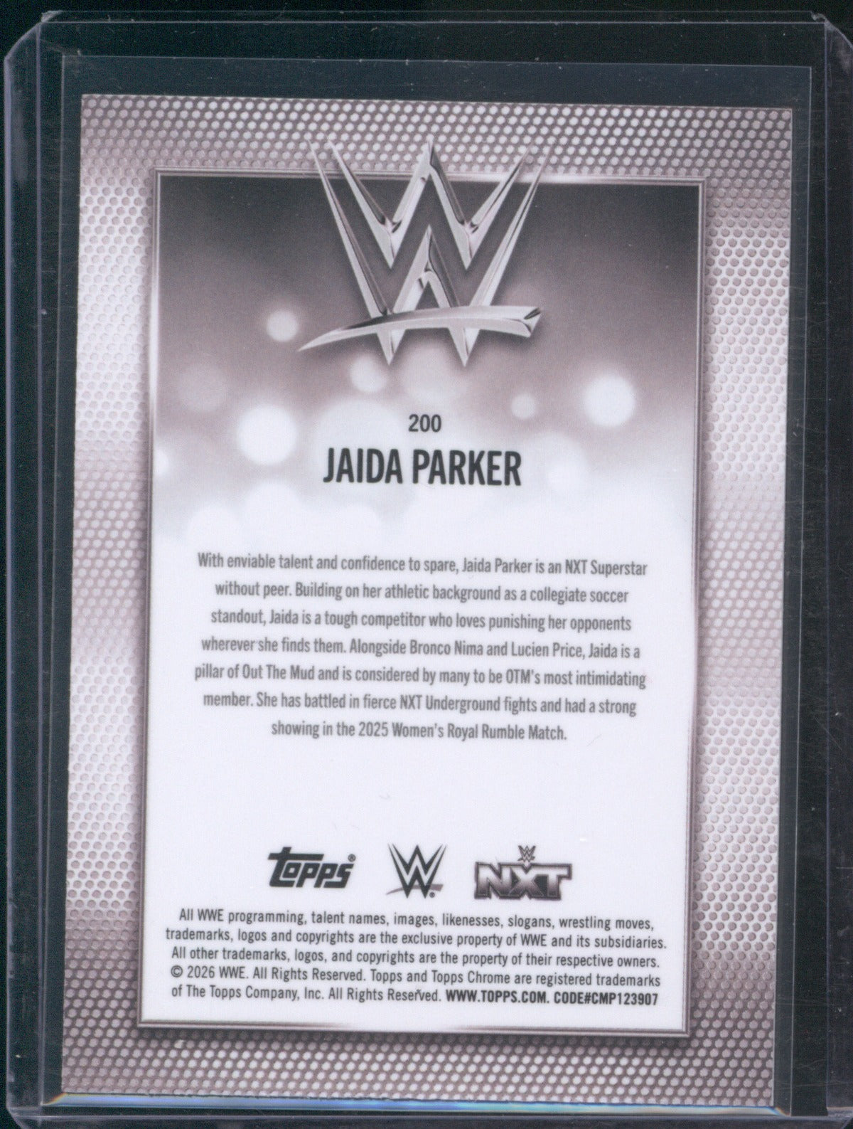 2026 Topps Chrome WWE Jaida Parker #200 Purple Mini Diamond /75