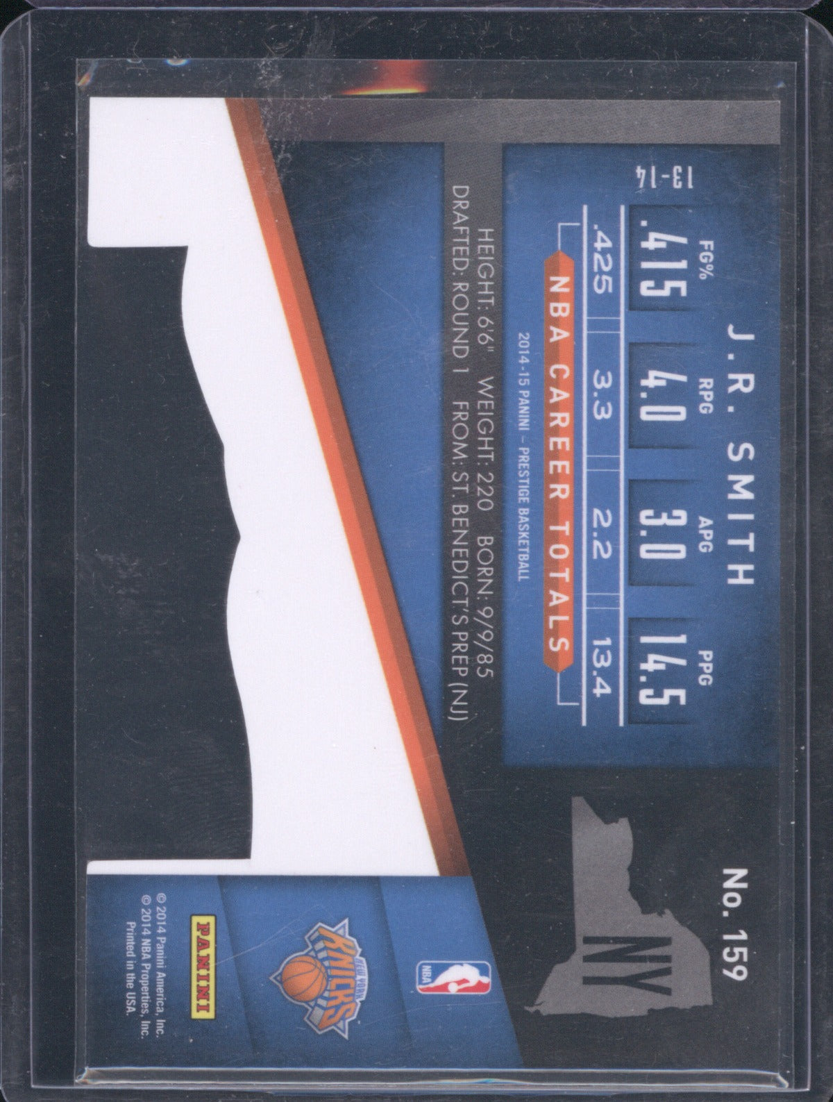J.R. Smith 2014 Panini Prestige Bonus Shots #159 /25