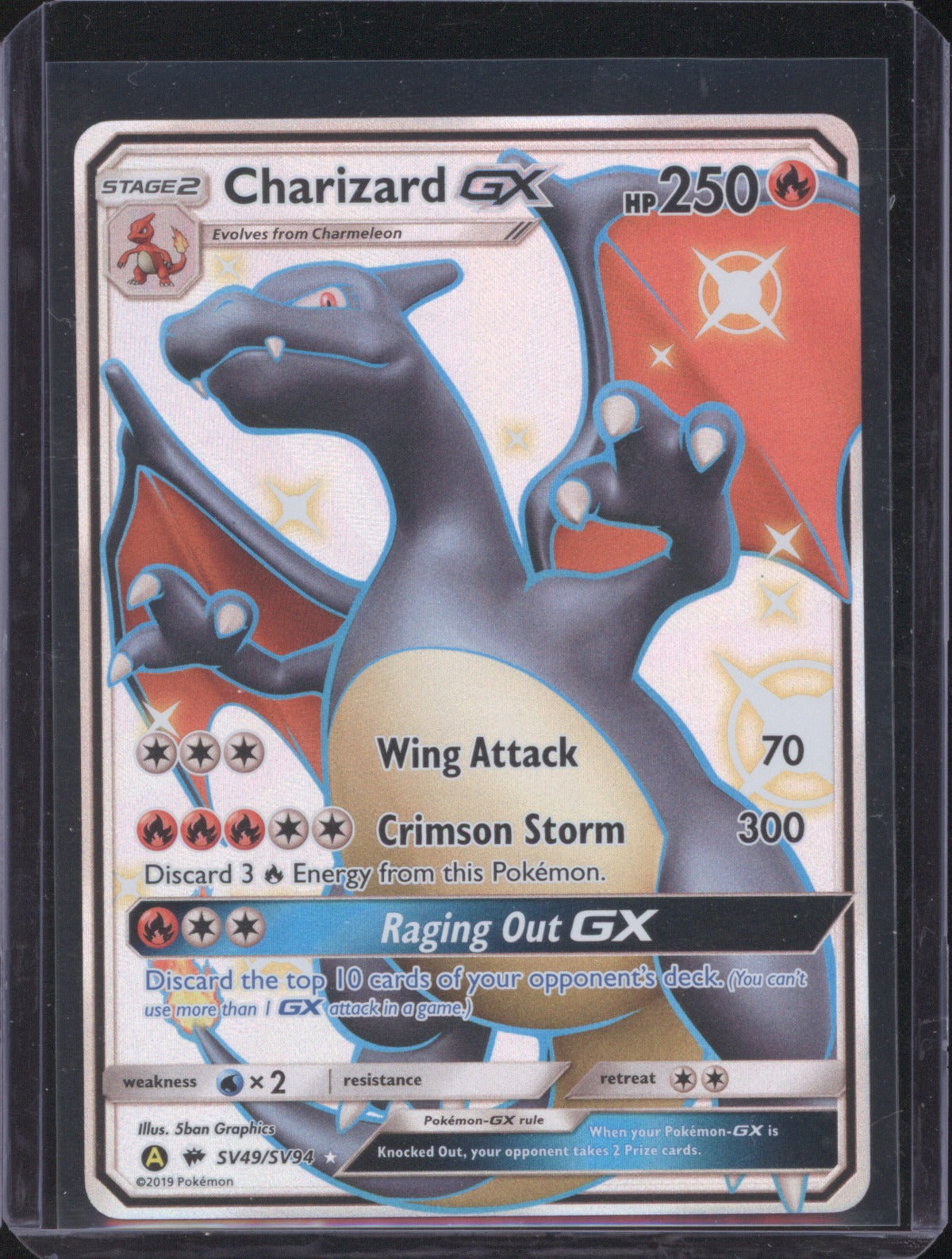 Charizard GX 2019 Pokémon Hidden Fates #SV49 Shiny Vault