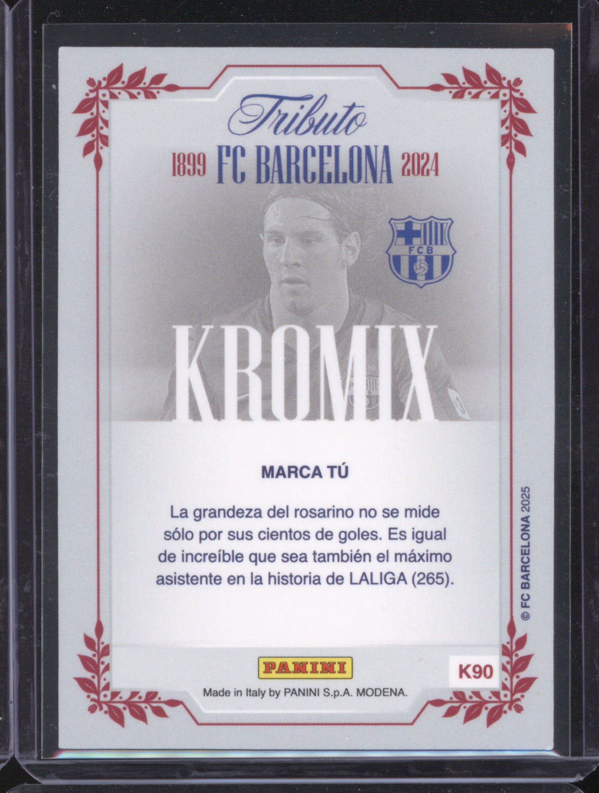 Lionel Messi 2025 Panini Tributo #K90 Kromix