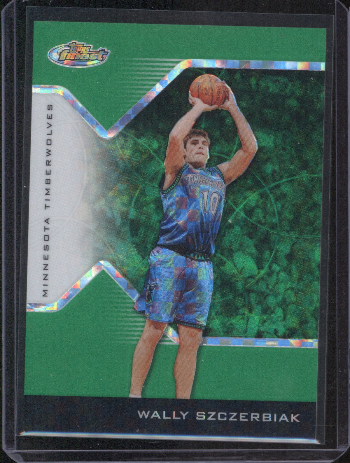 Wally Szczerbiak 2005 Topps Finest #50 Green X-Fractor /19