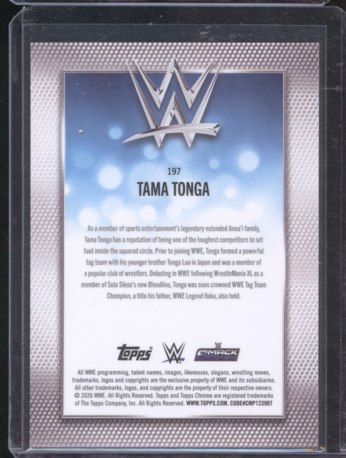 Tama Tonga 2026 Topps Chrome WWE #197 Red /5