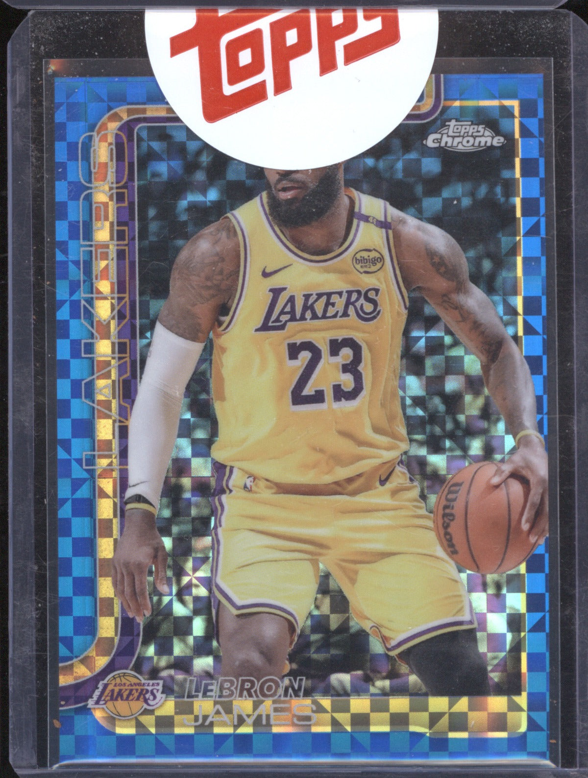 LeBron James 2025-26 Topps Chrome #127 Blue X-Fractor