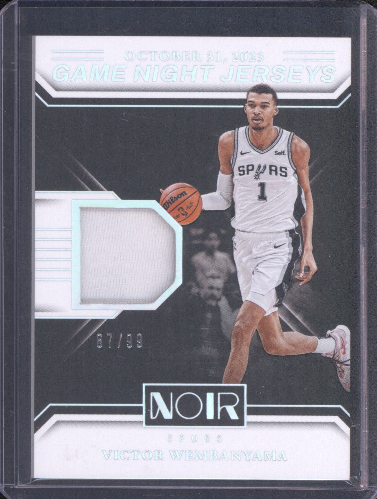 Victor Wembanyama 2024-25 Panini Noir #GNJ-WEM Game Night Jerseys /99
