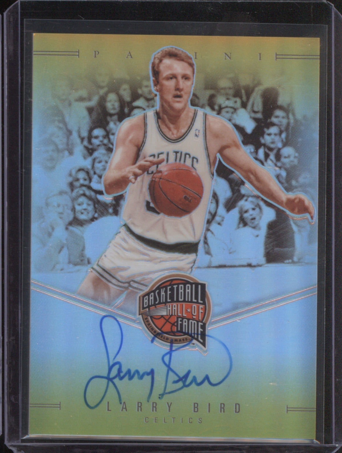 Larry Bird 2021 Panini Hall of Fame Auto #SH-LBI Gold /10