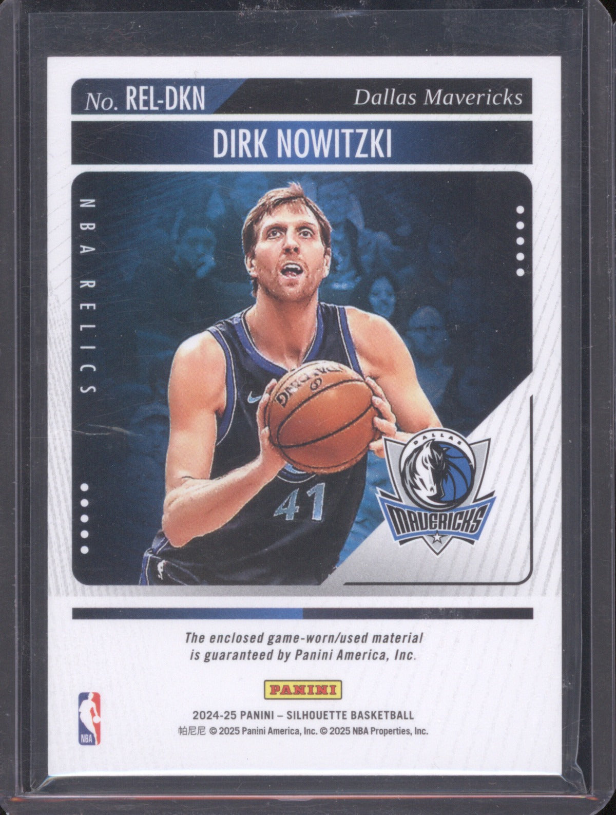 Dirk Nowitzki 2024-25 Panini Silhouette #REL-DKN NBA Relics