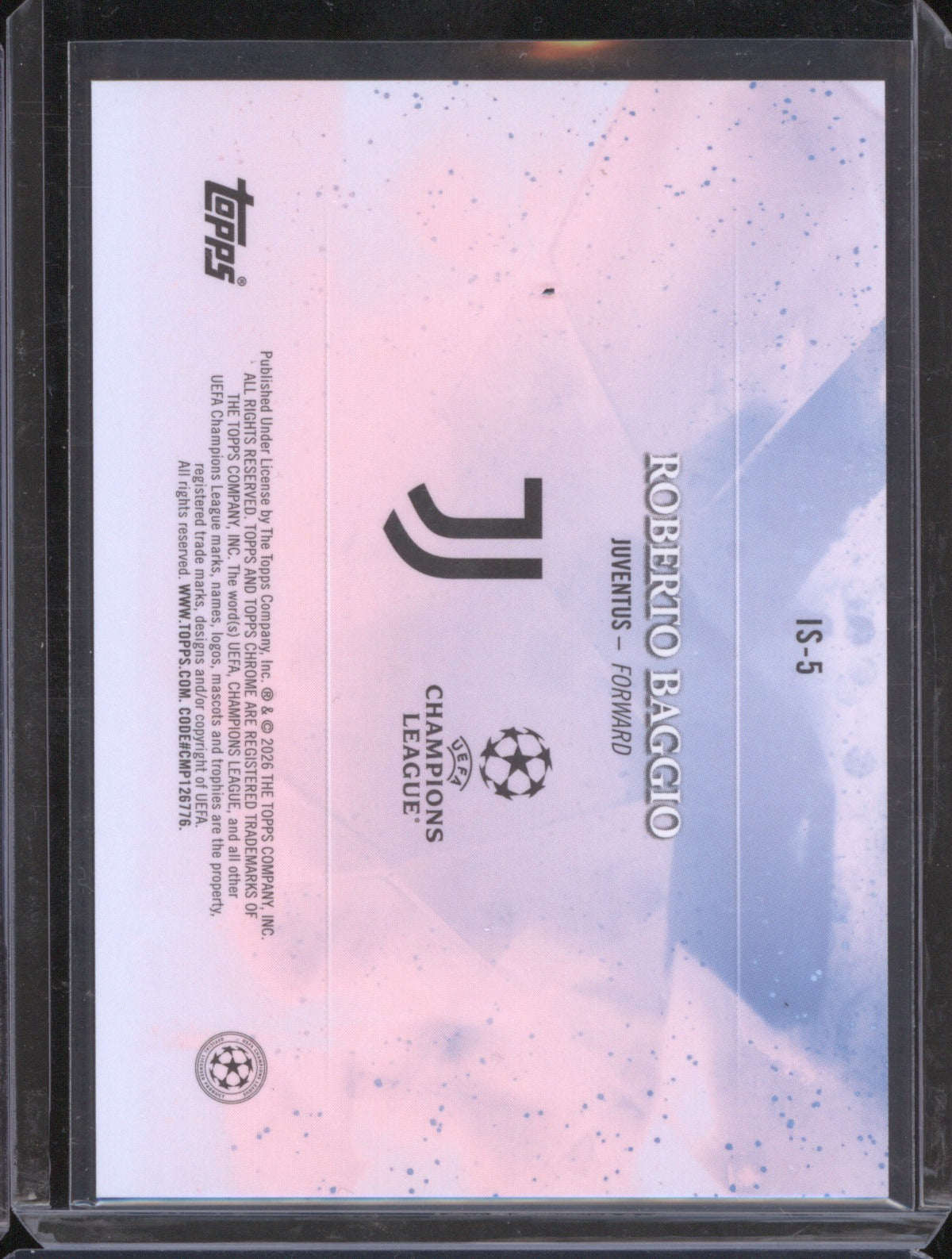 2025 Topps Chrome UEFA Roberto Baggio Infinite Sapphire