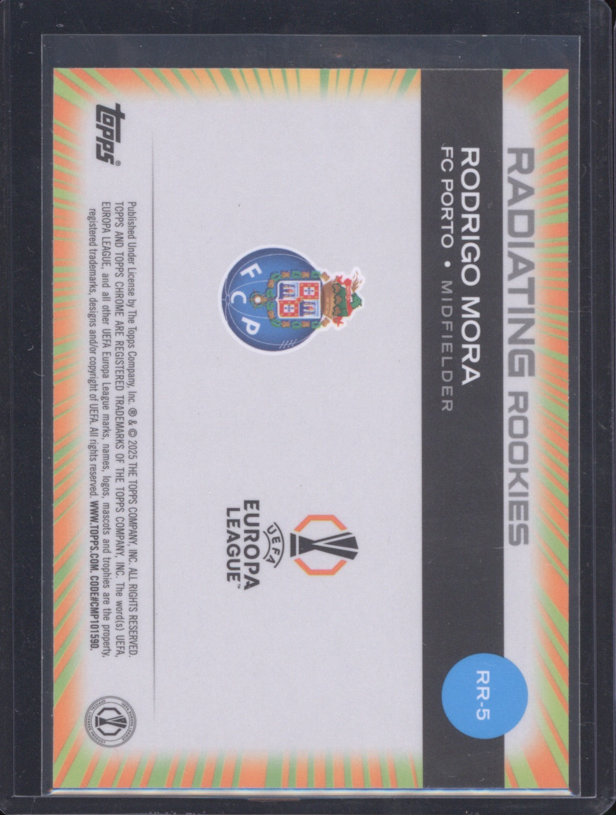 2024 Topps Chrome UEFA Club Competitions Rodrigo Mora Radiating Rookie