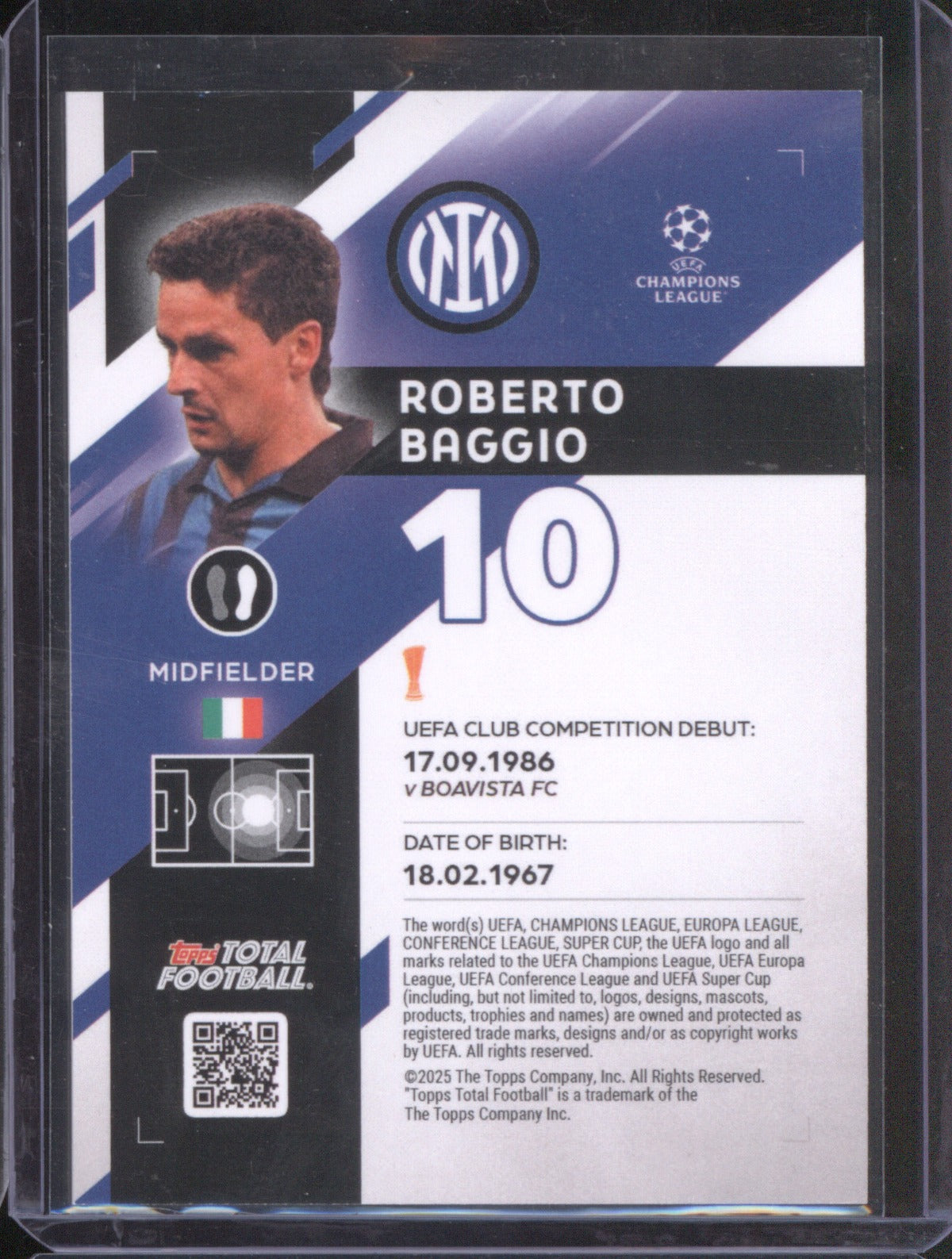 2025 Topps Total Football Roberto Baggio 39/50