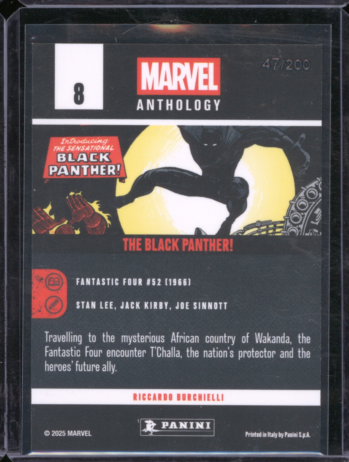 2025 Panini Marvel Anthology Black Panther 8 Holo /200