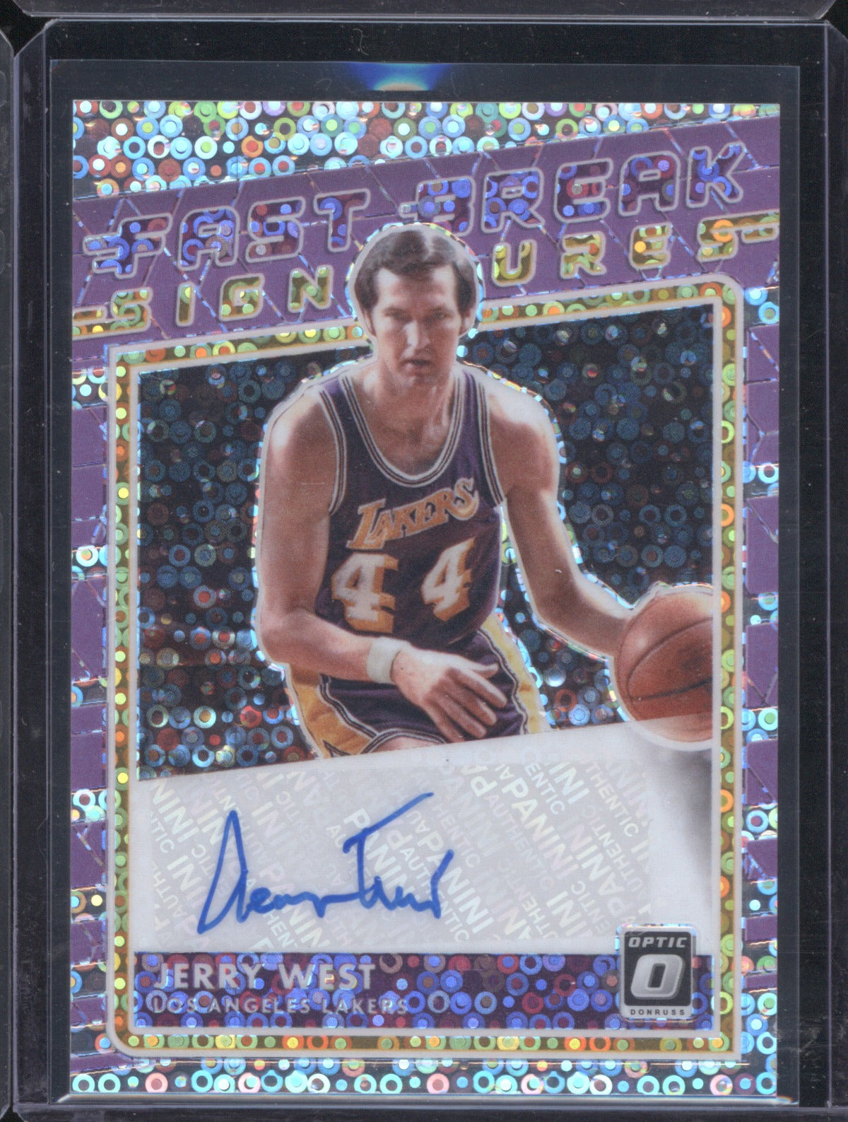 2020-21 Panini Donruss Optic Fast Break Jerry West FB-JWS Fast Break Signatures