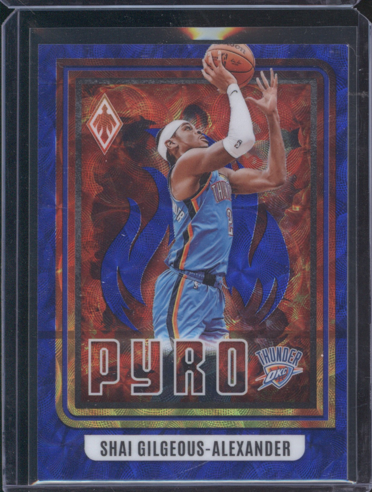 2023-24 Panini Phoenix Shai Gilgeous-Alexander 14 Pyro Blue International /35
