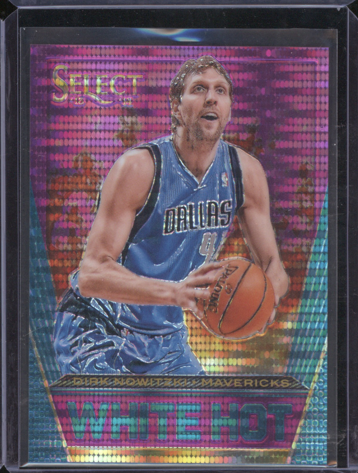 2013-14 Panini Select 42 Dirk Nowitzki White Hot Purple Prizm /99
