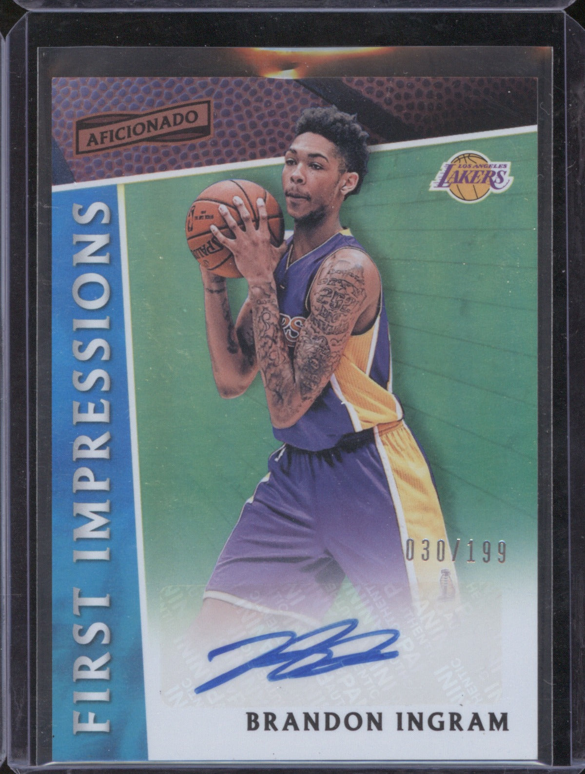 2016-17 Panini Aficionado 22 Brandon Ingram First Impressions /199 Lakers