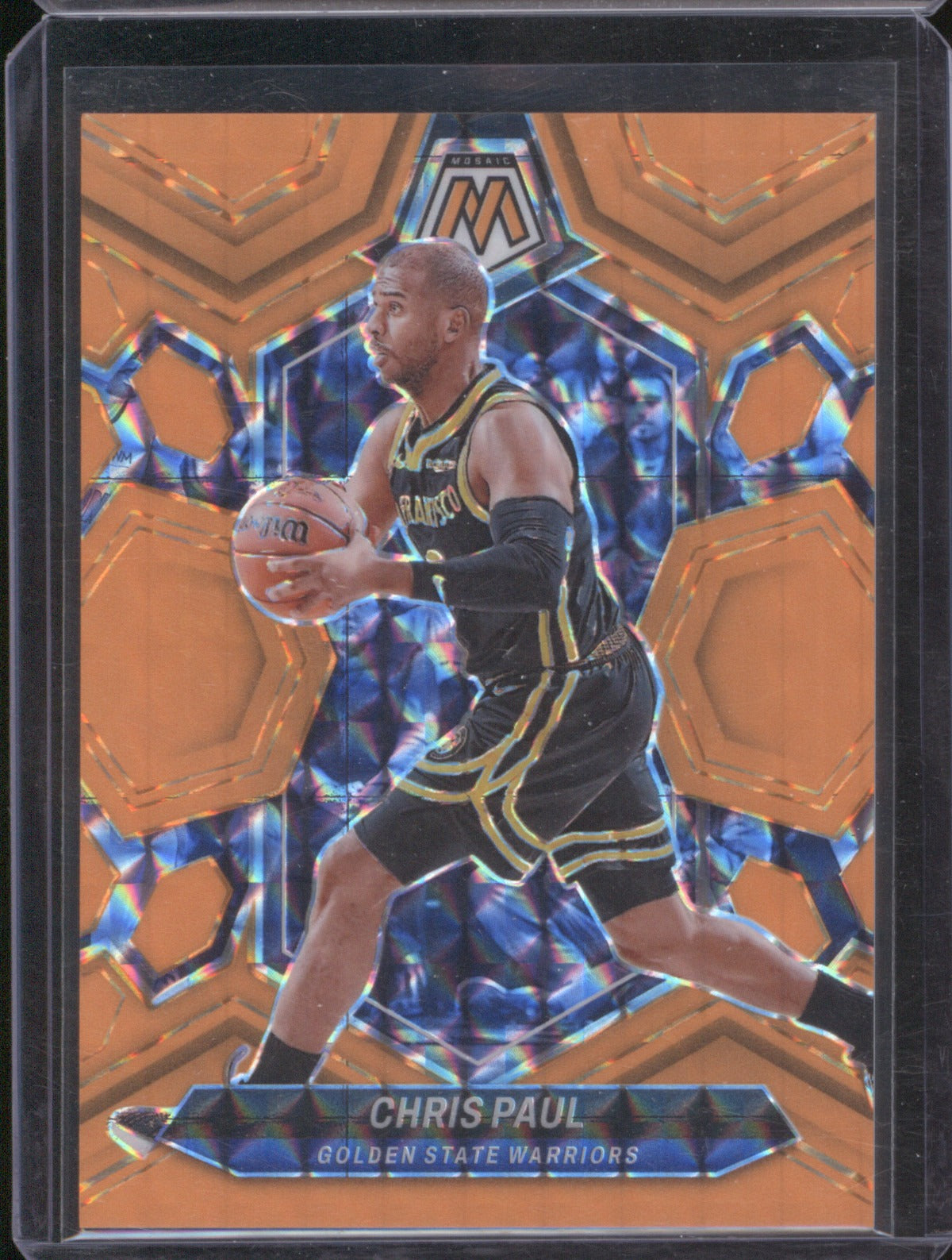 2023-24 Panini Mosaic 136 Chris Paul Orange Fluorescent /25