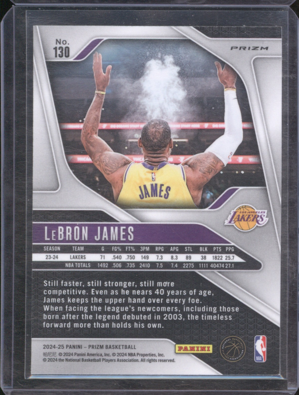 2024-25 Panini Prizm 130 LeBron James Silver Lakers