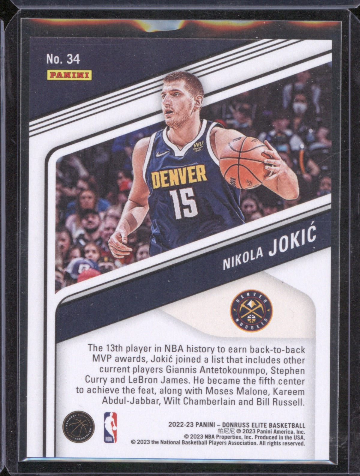 2022-23 Donruss Elite 34 Gold