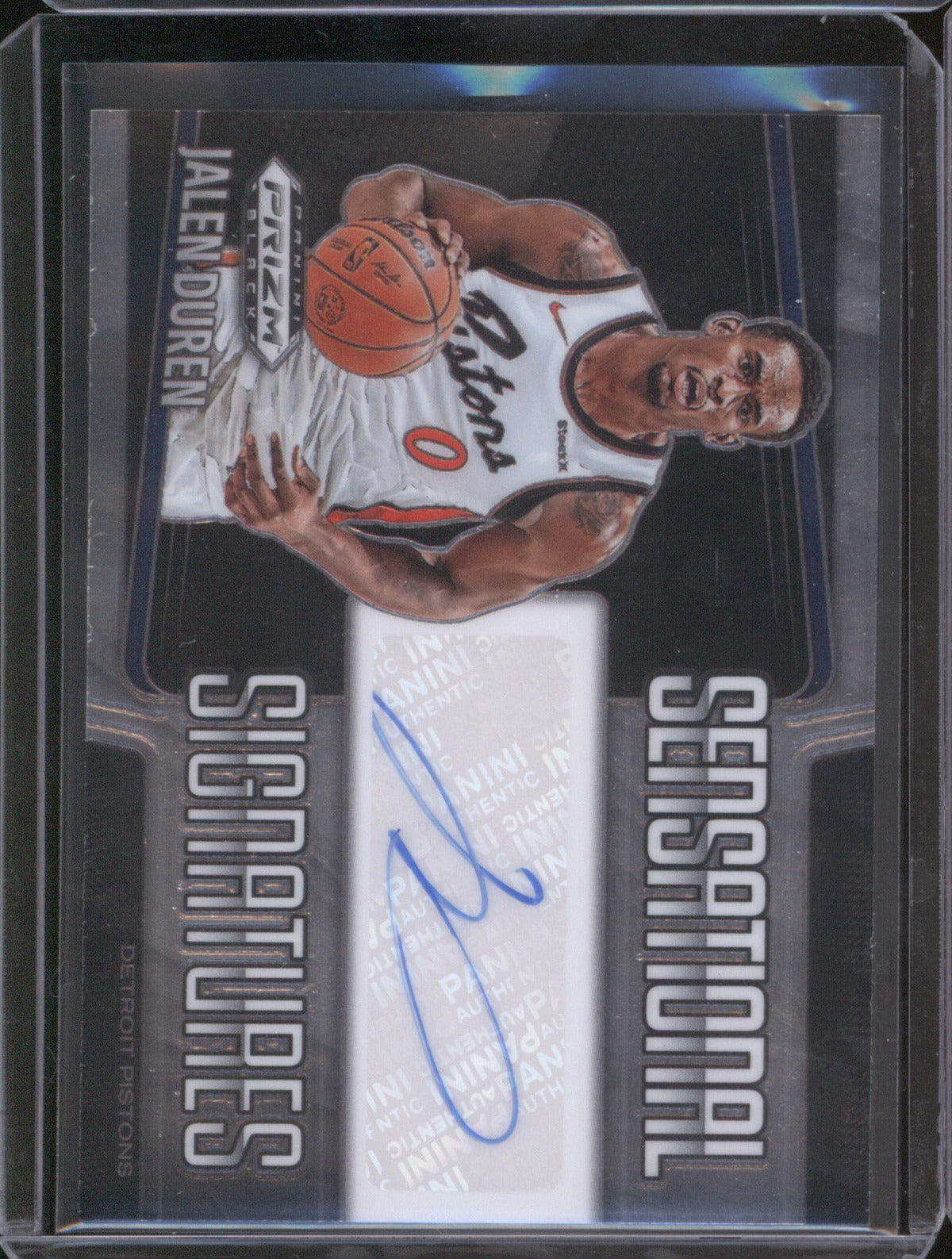 2024-25 Panini Prizm Black SS-DUR Jalen Duren Sensational Signatures